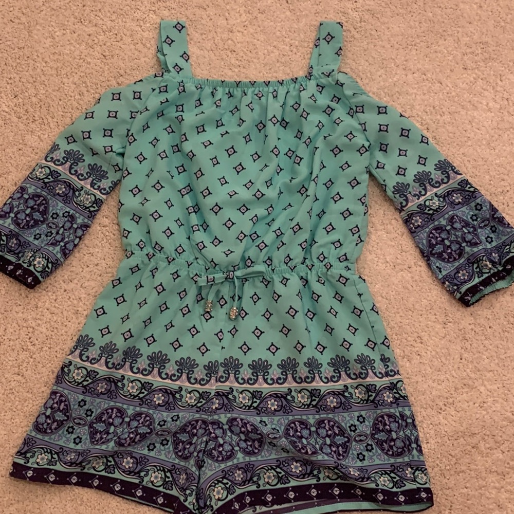 MY MICHELLE GIRLS OFF THE SHOULDER ROMPER